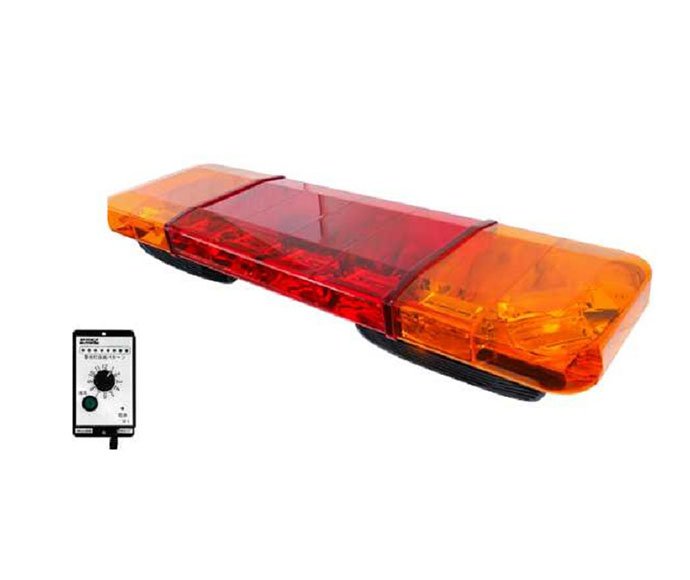 advising emergency vehicle directional warning strobe light bar_blue